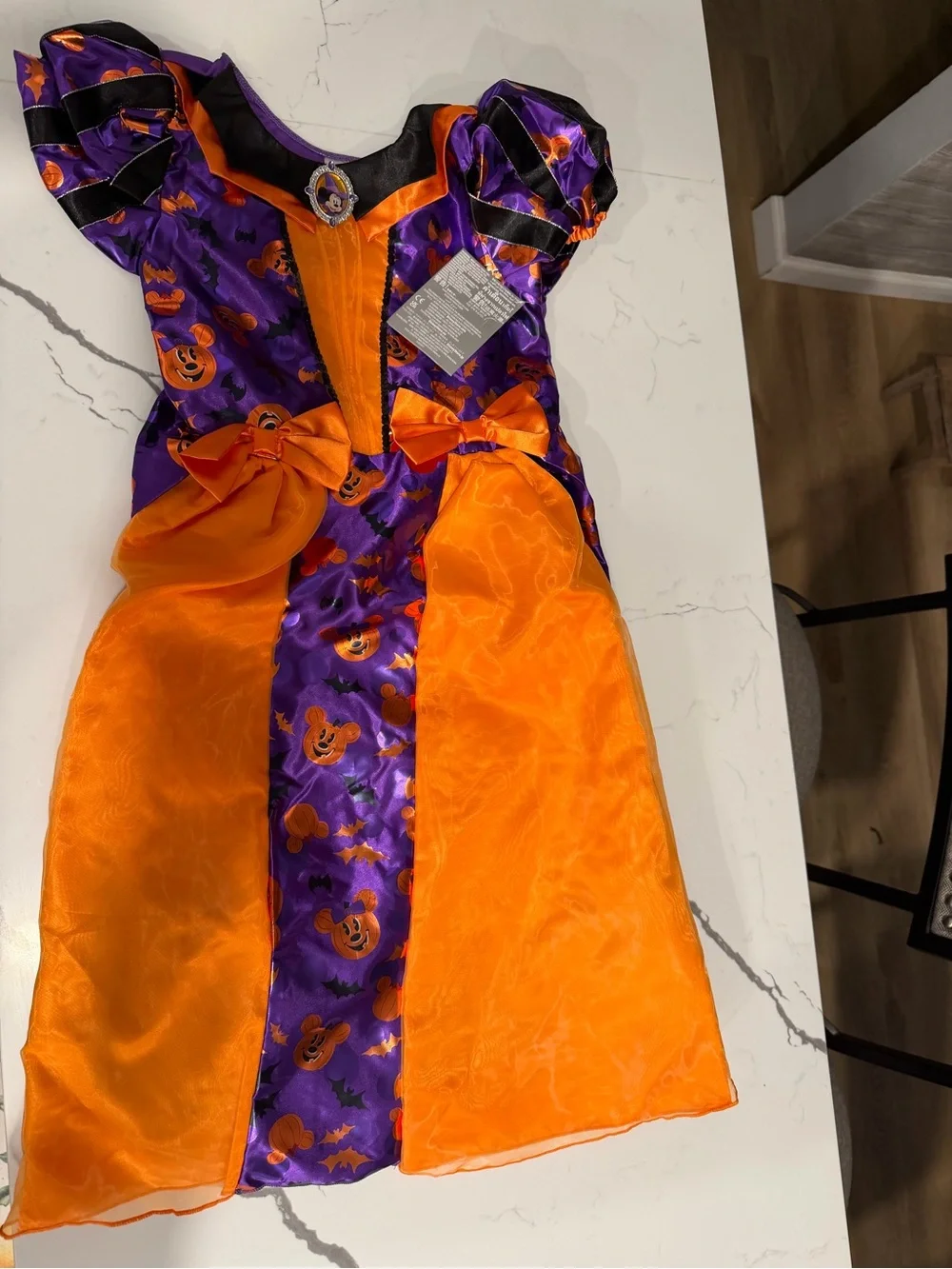 Girls Disney Minnie Mouse Purple & Orange Magical Witch Dress Costume 9/10 NWT